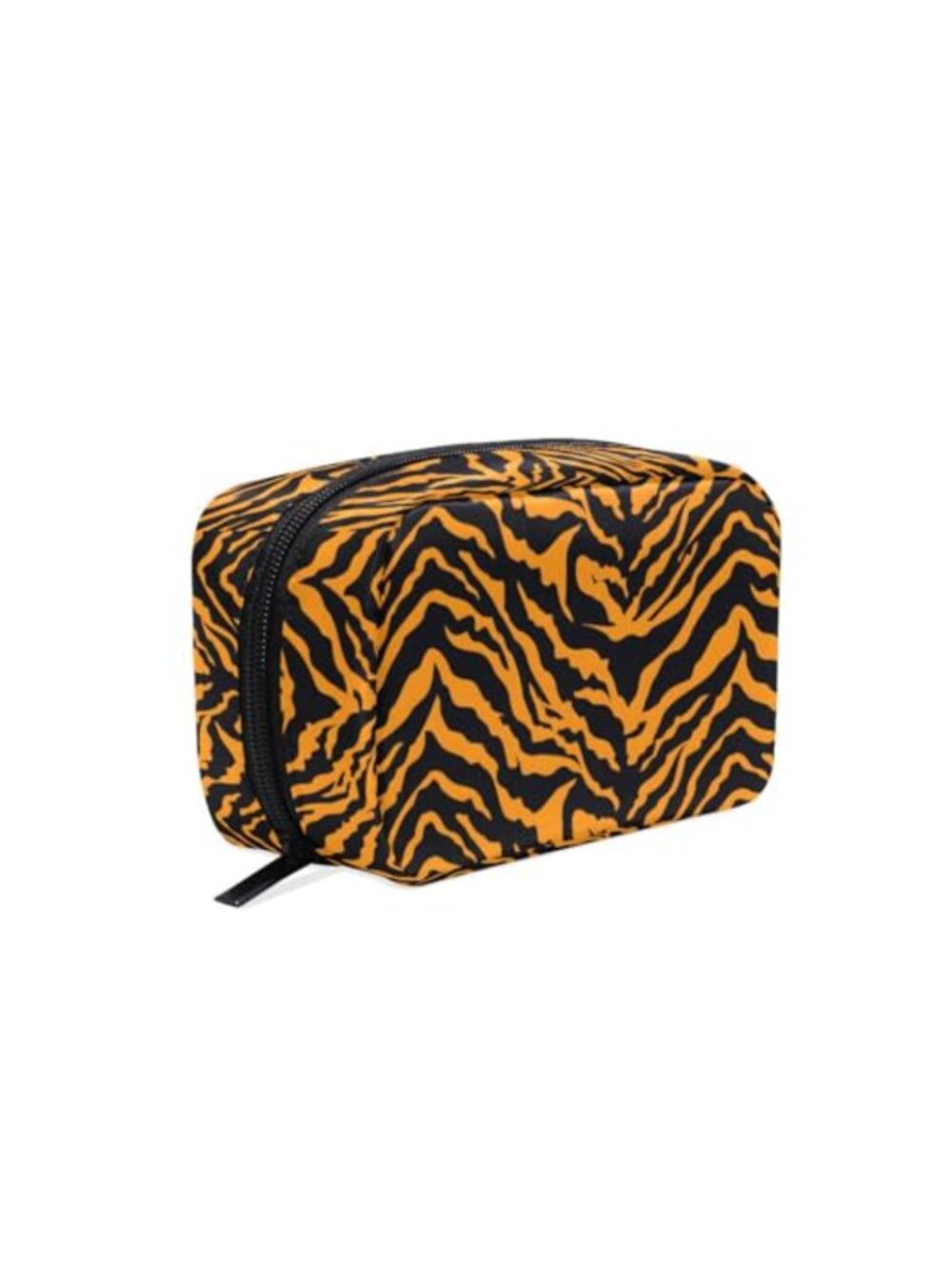 Tiger Skin Print Mini Makeup Bag Polyester Cosmetic Travel Zip Organizer